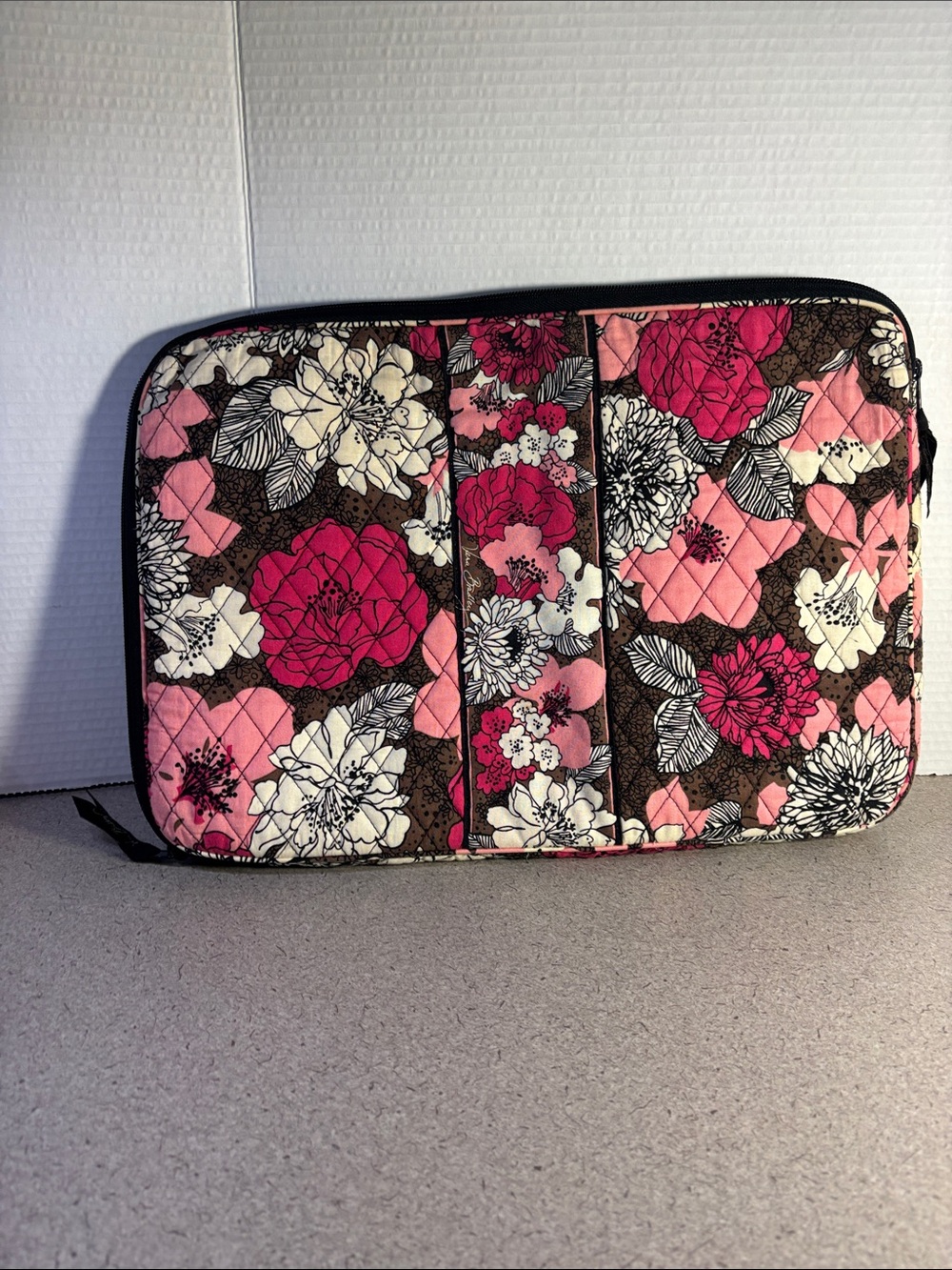 Vera Bradley Pink Floral Quilted Laptop Sleeve